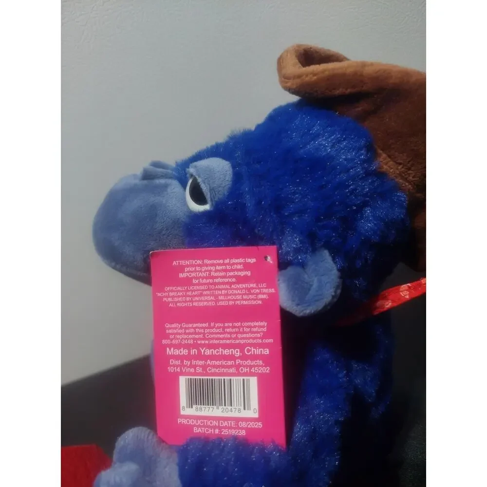 Animated Blue Gorilla Singing Achy Breaky Heart Holiday Home NWT 10” 2025